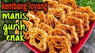 Cara buat kembang loyang  kembang goyang