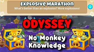 Odyssey Hard Mode  No Monkey Knowledge  Explosive Marathon  BTD6 Tutorial