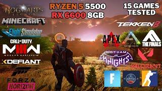 $500 Gaming PC in 2024  RX 6600 8GB + Ryzen 5 5500  Low & High 1080P - 1440P  15 Game Benchmark