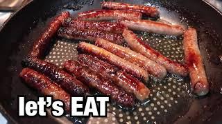cook Breakfast Sausage Links in boiled water and simmered in oil  Johnsonville Breakfast links 
