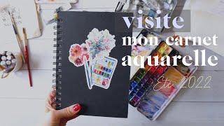  Sketch book tour ⭐️ Exploration de mon carnet aquarelle Mix médias 