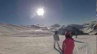 Skiing in Les Contamines 4th Jan 2013