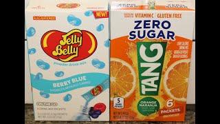 Jelly Belly Berry Blue & Tang Orange Sugar Free Powder Drink Mix Review