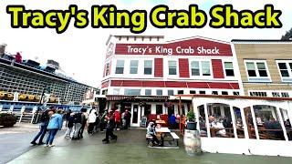 Eating at Tracys King Crab Shack in Juneau Alaska