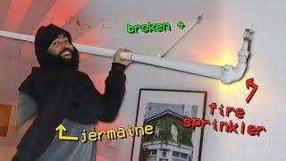 Jermaine Destroys Hotel Sprinkler System