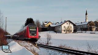 Wasentegernbach - stillgelegter Bahnhof Schrankenwärter-BÜ und VIEL Südostbayernbahn  km 512 