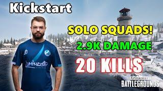 LG Kickstart - 20 KILLS 2.9K DAMAGE - SOLO vs SQUADS - PUBG