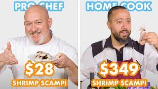 $349 vs $28 Shrimp Scampi Pro Chef & Home Cook Swap Ingredients  Epicurious