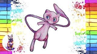 Как нарисовать Покемона Мью  How to Draw a Mew