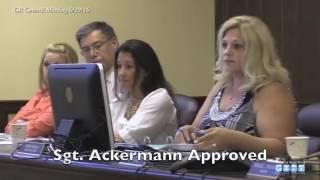 New Chief Process Vote and Speech by Sgt. Ackermann