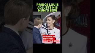 #princelouis fixes his mum Catherines dress. Cute mum and son time#britishroyalfamily #shorys #srts