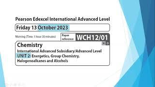 Unit 2 October 2023 -  AS Chemistry Edexcel -  Dr  Hanaa Assil