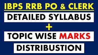 RRB PO & Clerk Syllabus Pre + Mains Topic-wise Weightage  RRB PO & Clerk 2022  Banking Prep