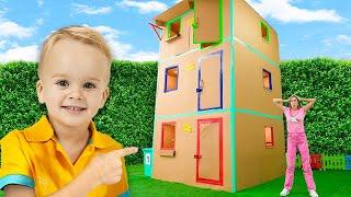 Giant Cardboard House - Funny Kids Adventures