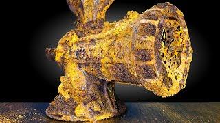 100 Years Underground Rusty Antique MEAT GRINDER Restoration