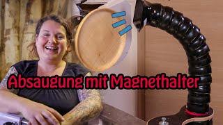 Werkstatt Tipp ich baue einen Magnet-Halter für einen Segmentschlauch für die Absauganlage