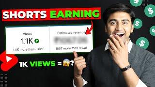 Shorts Earning LIVE PROOF  1000 Views per Kitna Paisa?  YouTube Shorts Google Adsense Revenue