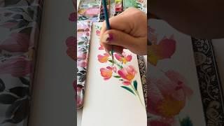 Simple Brushstrokes Make Magic #watercolorpainting #watercolor #relaxingvideo #calmingmusic