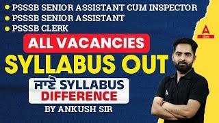 PSSSB Senior Assistant Senior Assistant Cum Inspector Clerk Syllabus 2024  PSSSB New Update