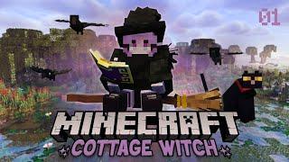 Minecraft but as a WITCH ‍⬛ - Cottage Witch Modded Episode 1