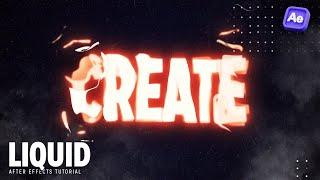 Creating Liquid Text Animation  After Effects Tutorial