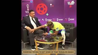 THIS Brazil young superstar touches Ronaldos feet  Sports Today