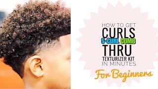 HOW TO GET CURLS WITH S-CURL COMB THRU TEXTURIZER IN MINUTES FOR BEGINNERS  VERY DETAILED