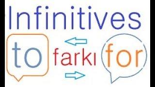 Infinitives Konusu ve Örnekleri- Mastar ekleri Fiilleri- To ve For Farkını öğrenin