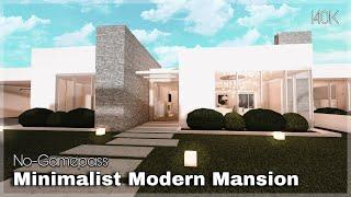 BLOXBURG  Minimalist Modern Mansion  No-Gamepass  House Speedbuild