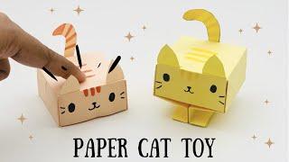 How To Make Moving Paper Cat Toy For Kids  Nursery Craft Ideas  Paper Craft Easy  KIDS  crafts