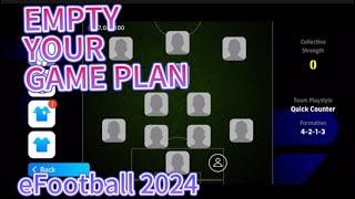 HOW TO EMPTY YOUR GAME PLAN eFootball 2024