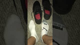 Puma No Show Sock & Hanes X-Temp Socks Nike Tanjun Shoes