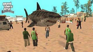 The BIGGEST Shark in GTA San Andreas History Found Megalodon Shark Attack