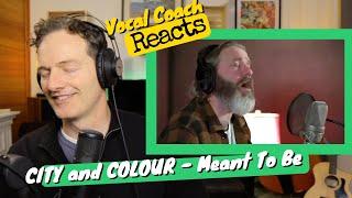 Reaction to CITY AND COLOUR Meant To Be stuns vocal coach