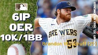 Brandon Woodruff 10K game  Aug 27 2022  MLB highlights