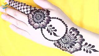 simple Easy Simple mehndi design - Stylish arabic henna wedding design