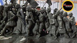 Clay sculpture dandi yatra sculptureart kolkata 2021