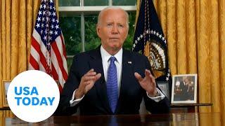 Watch President Bidens Oval Office address after ending presidential bid  USA TODAY