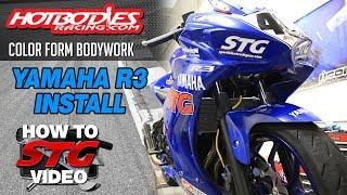 Hotbodies Racing Color Form Race Bodywork Install On A 15-17 Yamaha R3  Sportbiketrackgear.com