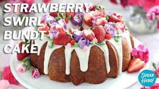 Strawberry Swirl Bundt Cake