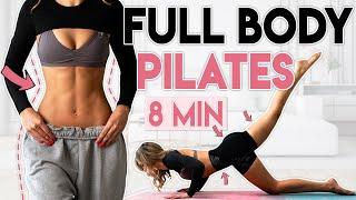 FAT BURN FULL BODY PILATES WORKOUT  Sculpt an Hourglass Body  8 min