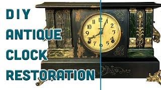 DIY Antique Clock Restoration - 1920s Ingraham Mantel Clock Case Repair