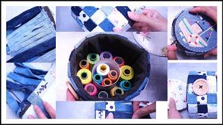 Upcycling Old Jeans into a Cute and Cozy Storage Box A DIY Tutorial