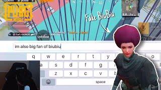 Fake BiuBiu is online.. and the random’s reaction is gold  PUBG Mobile