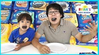 OREO CHALLENGE 20 Flavors blindfold Guess the Flavors Taste Test Funny Video Food challenge cookie