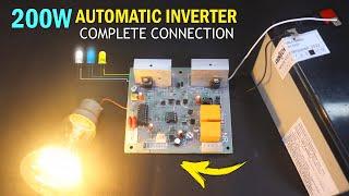 200W Inverter Board full Connection with Load  200W Inverter Board Complete Wiring in Hindi