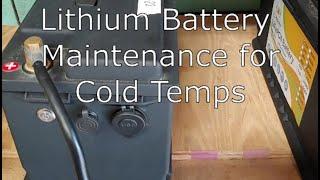 Maintenance for cheap Lithium Batteries during Cold Temps