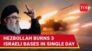 Hezbollahs Katyusha Rocket Barrage Torches 3 IDF Bases In 24 Hours  Watch Dramatic Footage