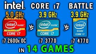 i7 2600k OC 5 GHz vs i7 3770 vs i7 4770 in 14 games