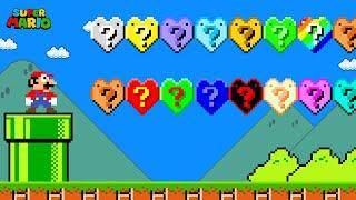 Super Mario Bros. but there are Custom Question Blocks is Heart